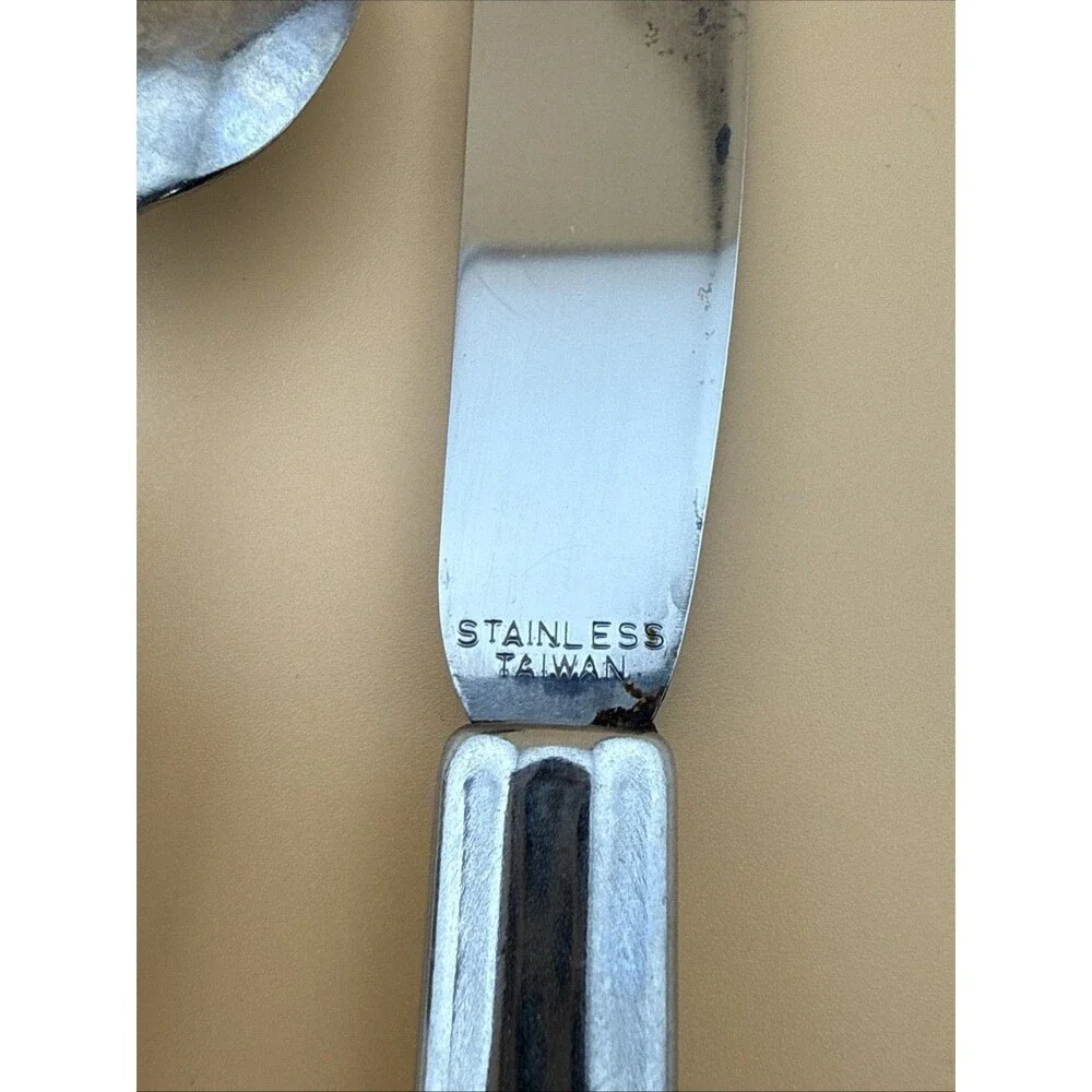 Vtg Spreader And Spoon Lucite Handle Stainless Taiwan